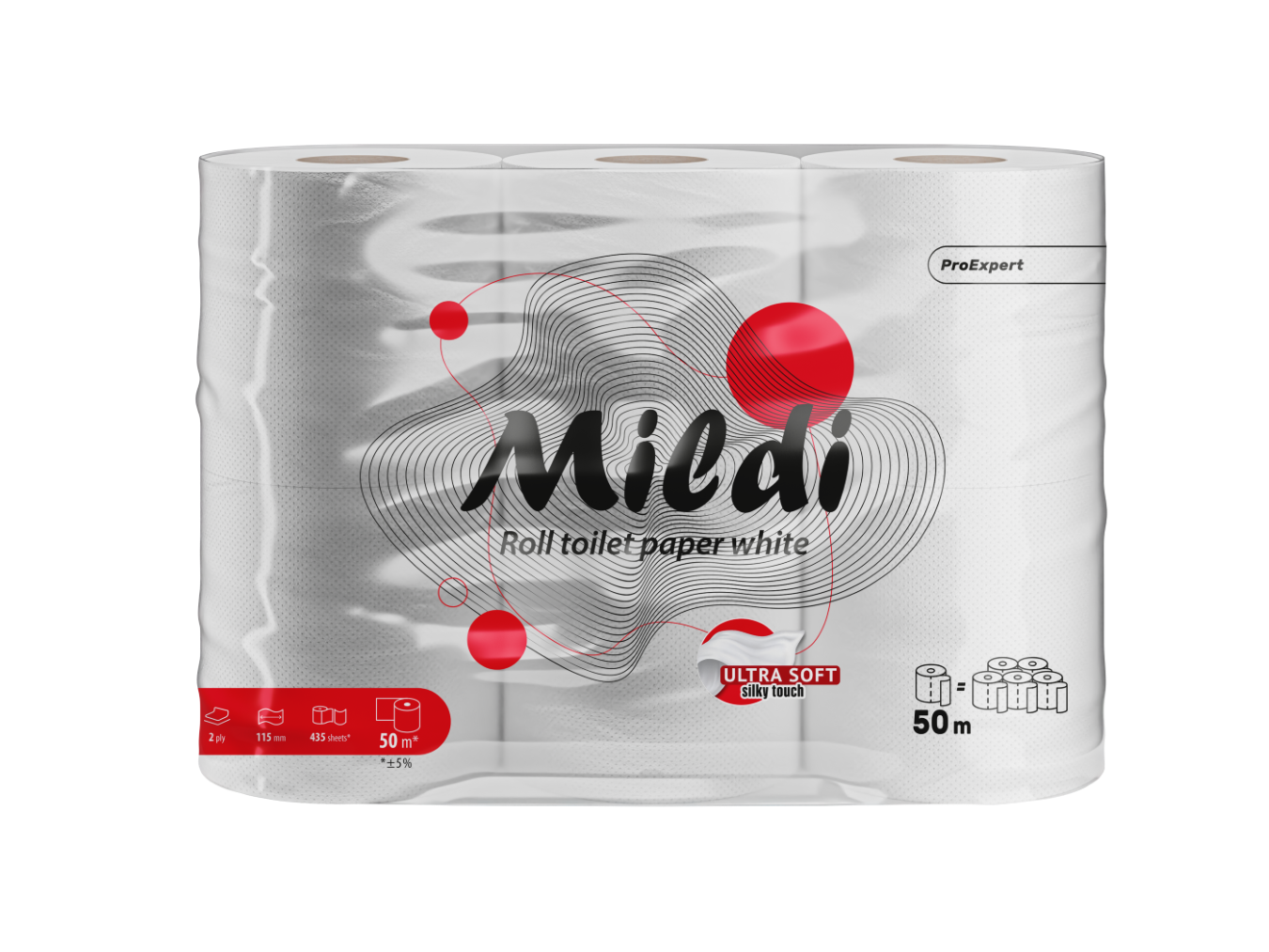 Туалетний папір Mildi Pro Expert, 6 шт